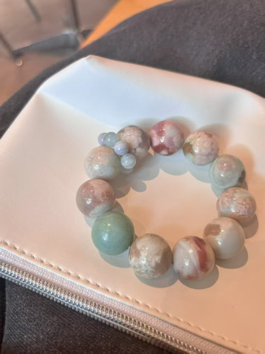 The one-of-a-kind cherry agate powder blue color