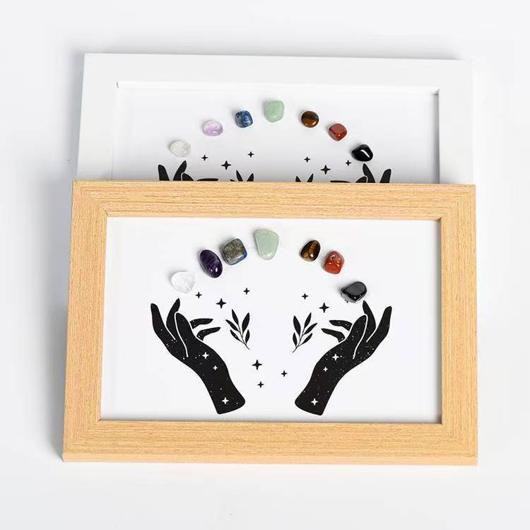 Hands of Chakra Healing Crystal Frame