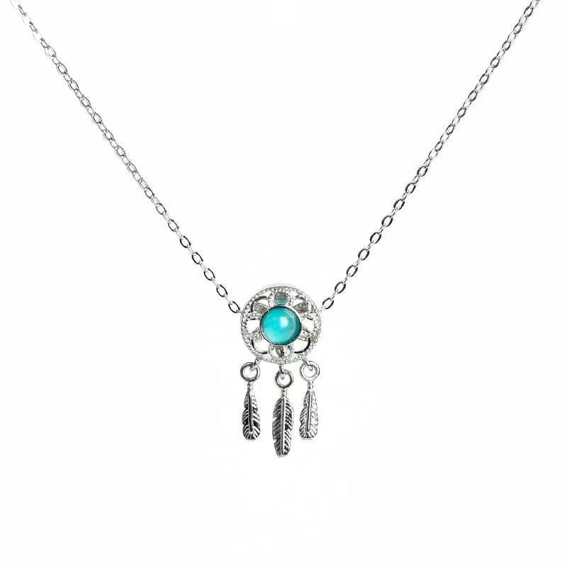 Dreamcatcher Crystal Raw Stone Necklaces