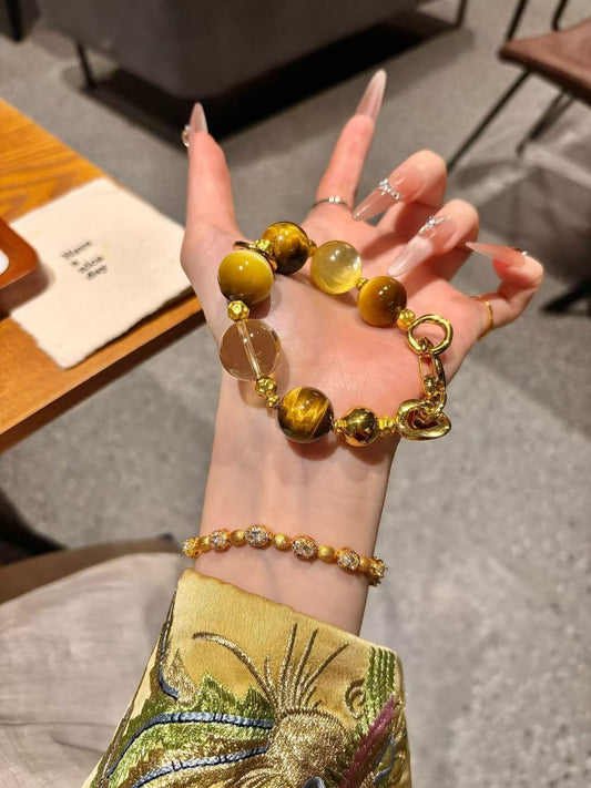 Golden Radiance Vitality Crystal Bracelet