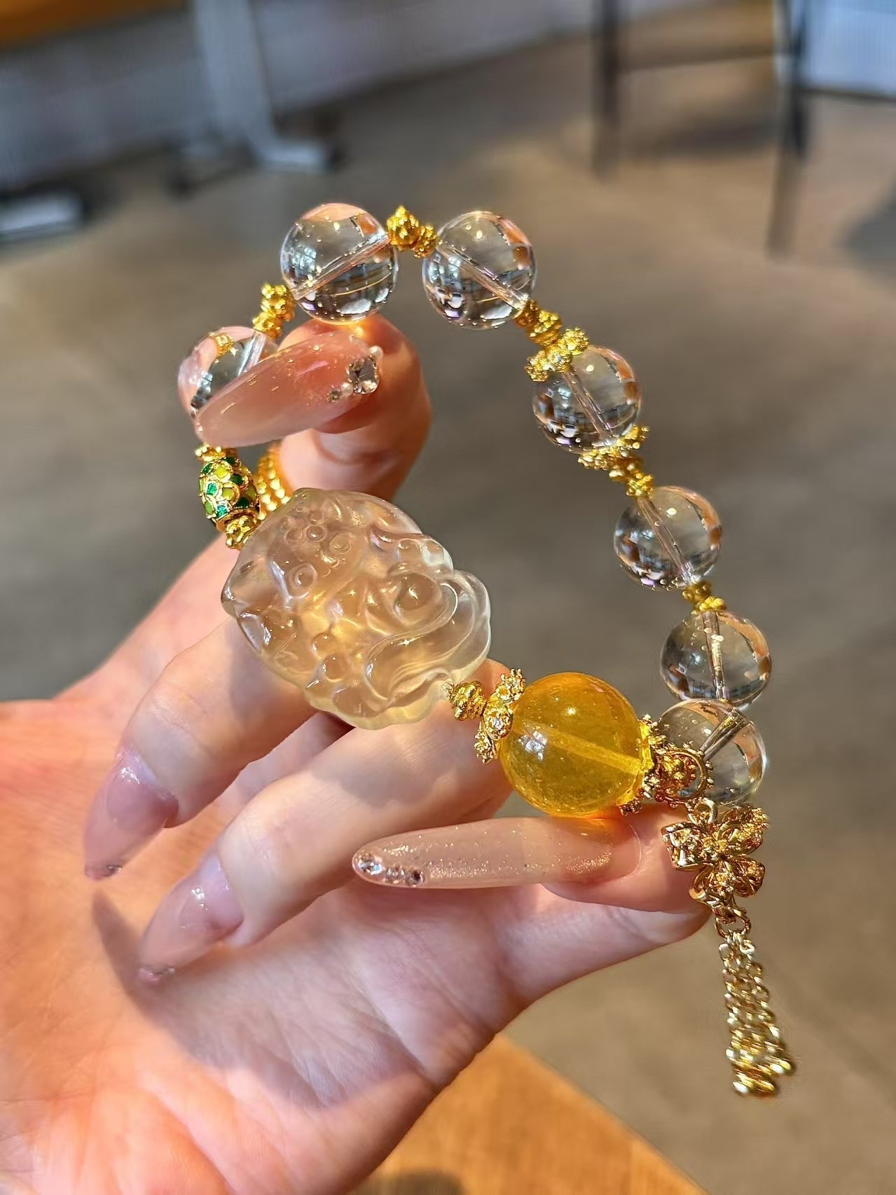 Citrine & Fluorite Attraction Bracelet