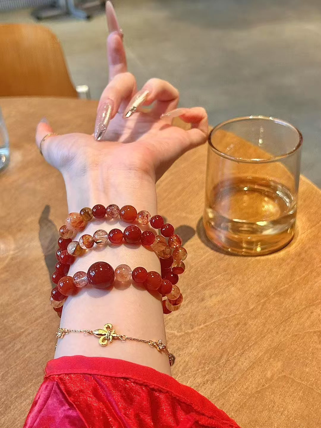 Red Agate & Red Rutilated Quartz Vitality Bracelets