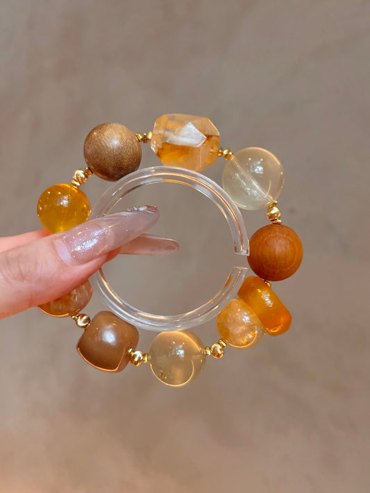Harmony Blend Crystal & Wood Bracelet