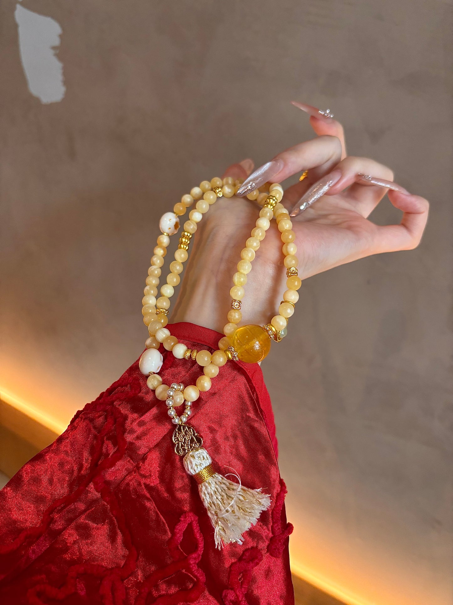 Golden Harmony Spiritual Energy Beaded Bracelet Set