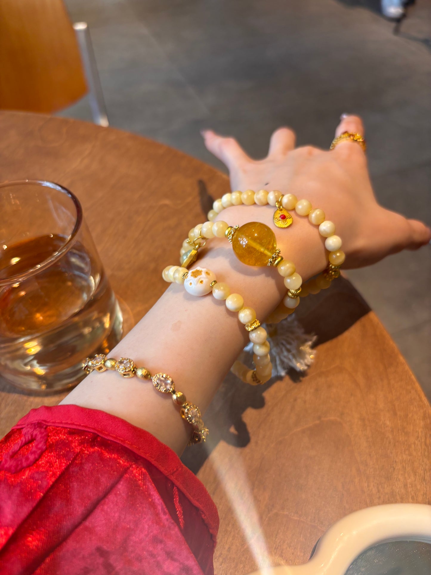 Golden Harmony Spiritual Energy Beaded Bracelet Set