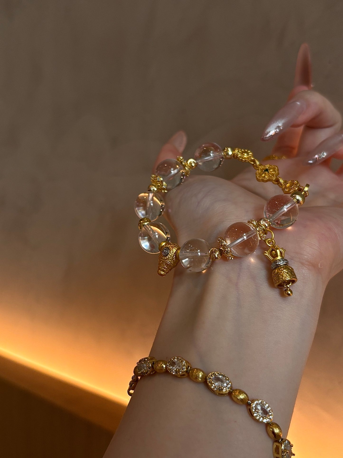 Divine Clarity White Crystal Bracelet