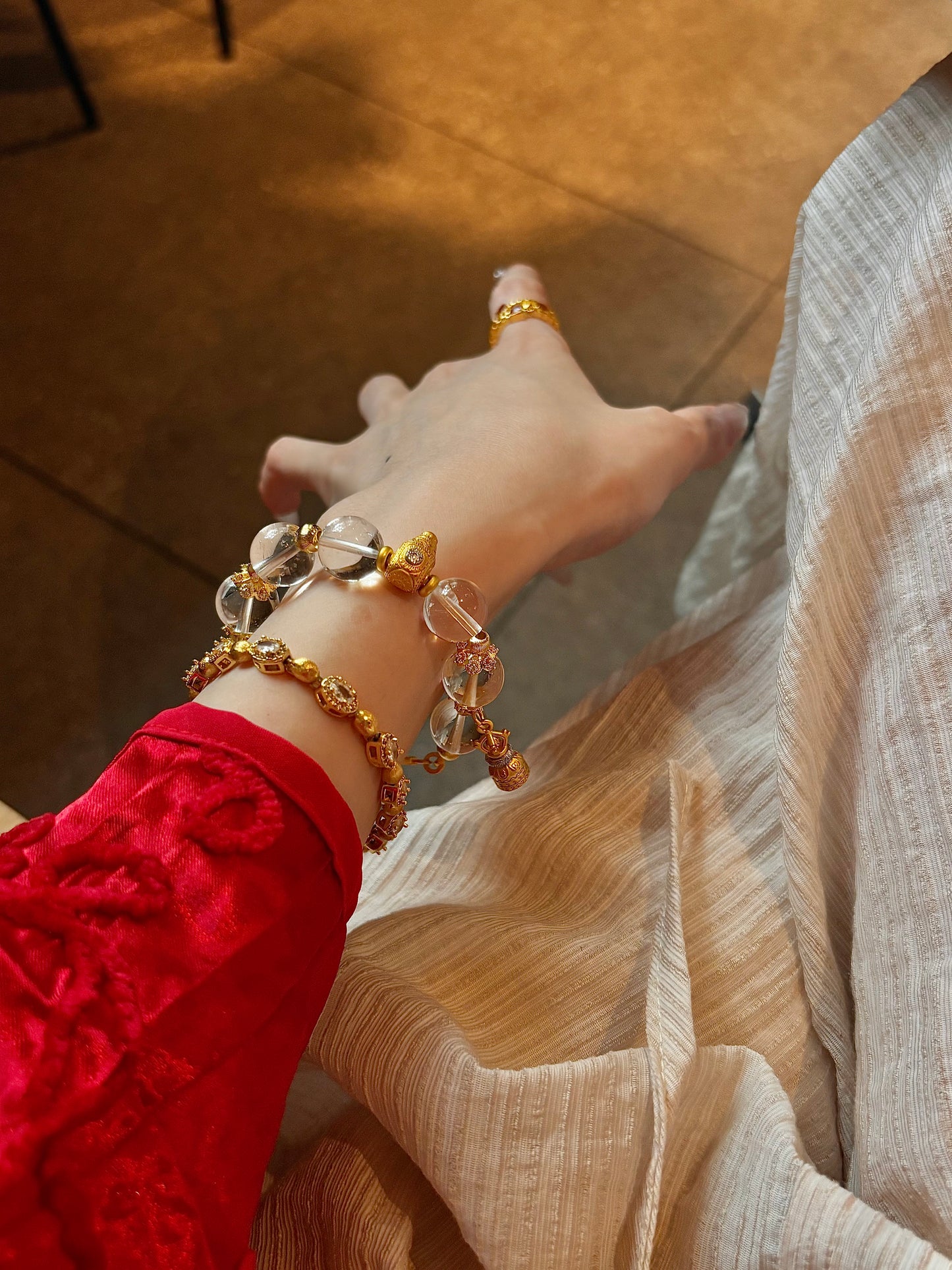 Divine Clarity White Crystal Bracelet