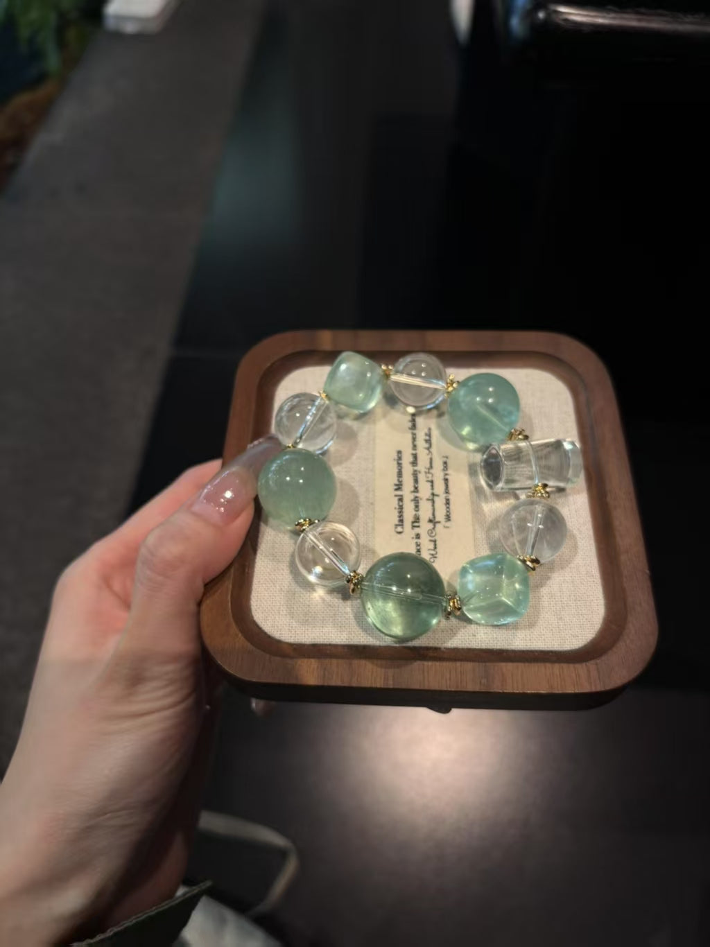 Oceanic Harmony: Aquamarine & Clear Quartz Healing Bracelet