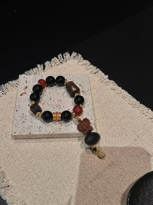 Emotional Balance Gemstone & Wood Bead Bracelet