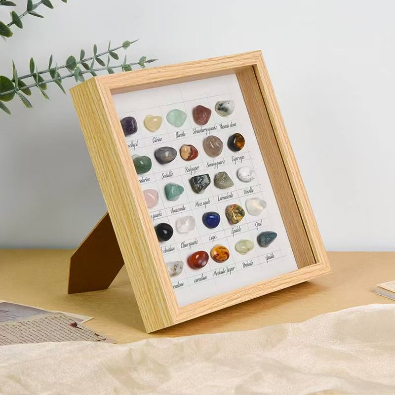 Rainbow Harmony: 25 - Gemstone Crystal Grid Display