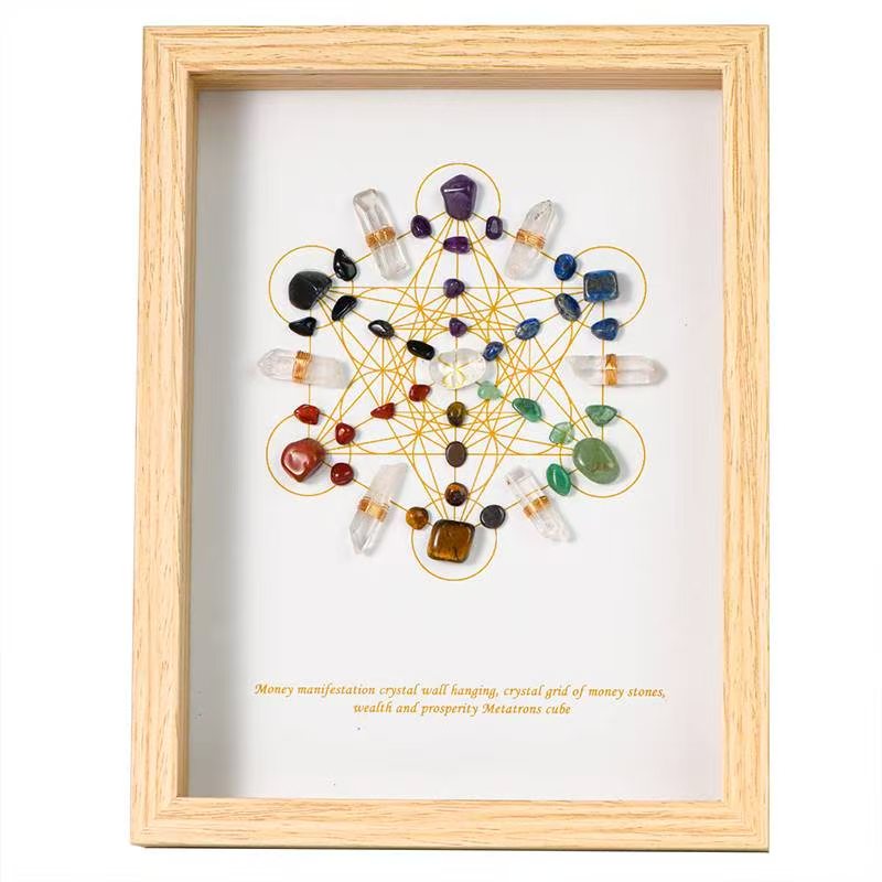 Metatron's Cube Wealth - Manifesting Crystal Grid Frame