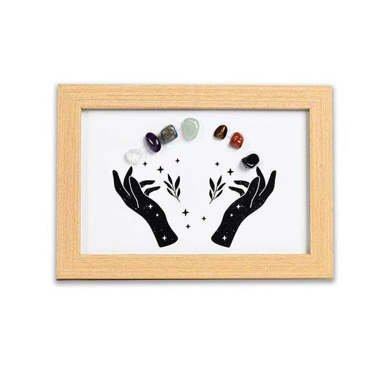 Hands of Chakra Healing Crystal Frame