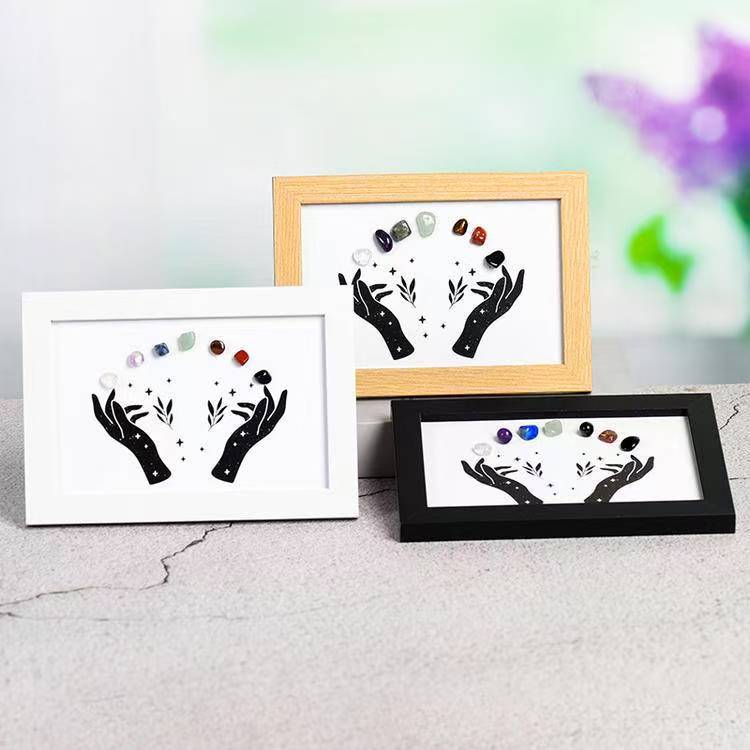 Hands of Chakra Healing Crystal Frame