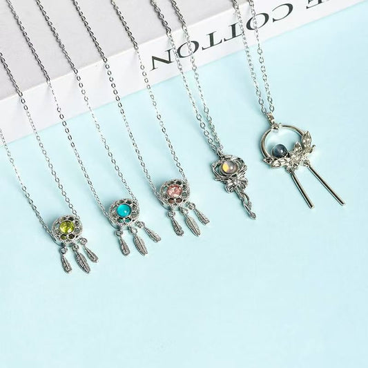 Dreamcatcher Crystal Raw Stone Necklaces