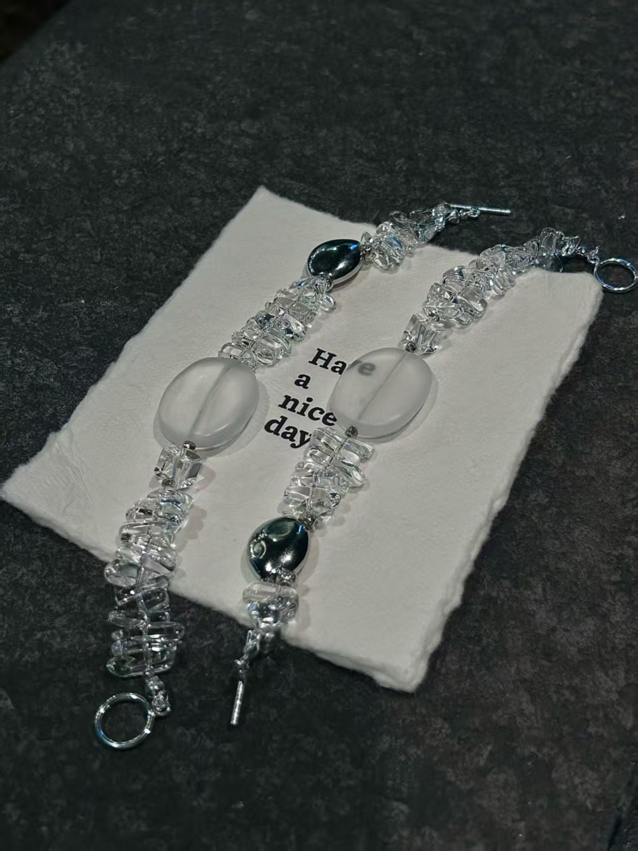 Pure Radiance: Clear Quartz and Silver - accented Healing Bracelet