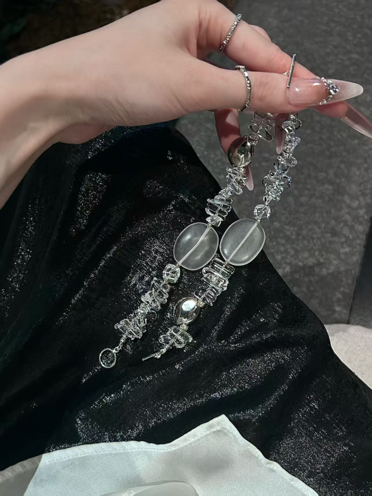 Pure Radiance: Clear Quartz and Silver - accented Healing Bracelet