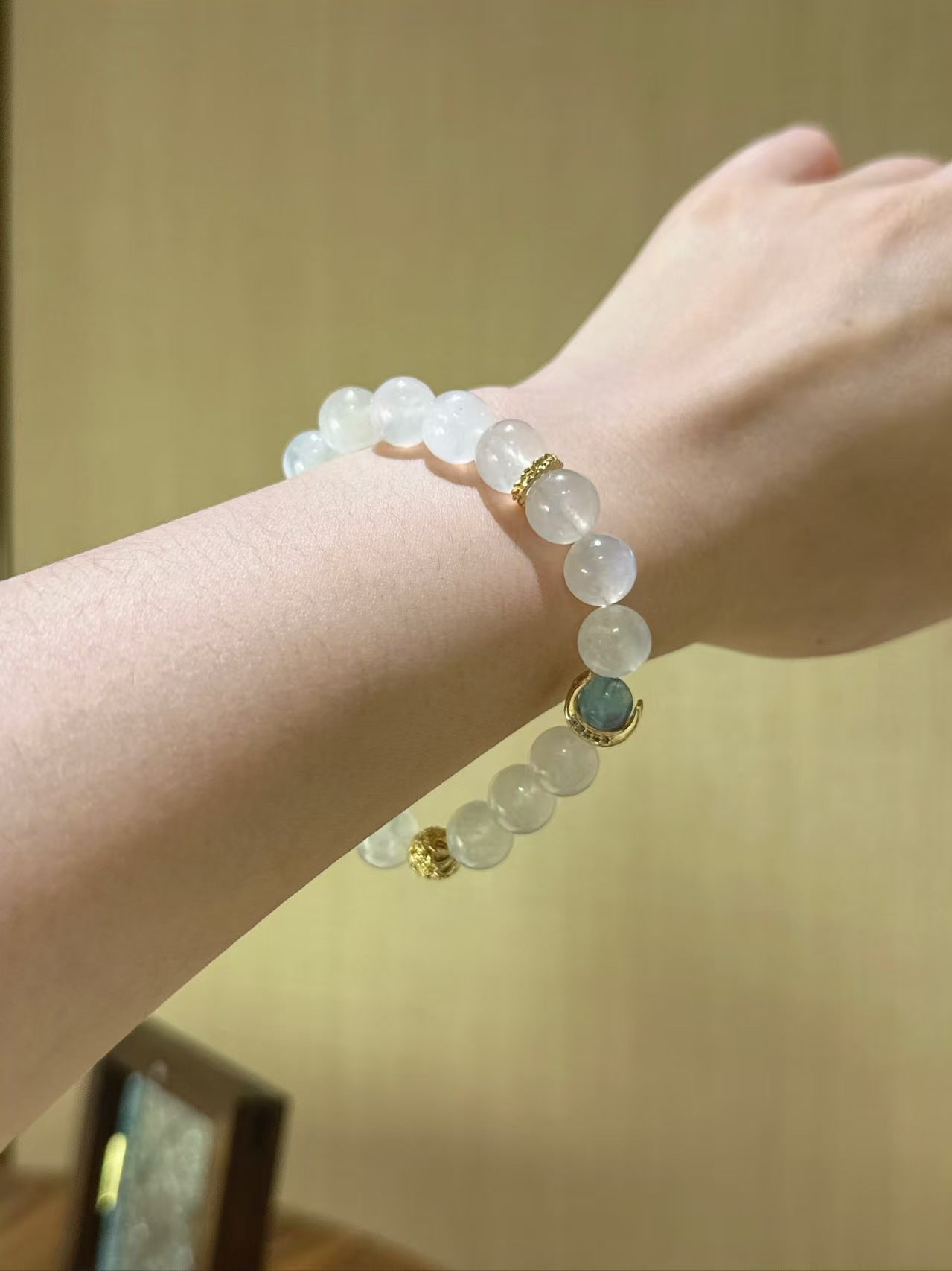 Lunar Harmony Crystal Bracelet - Blue Moonstone & Aquamarine