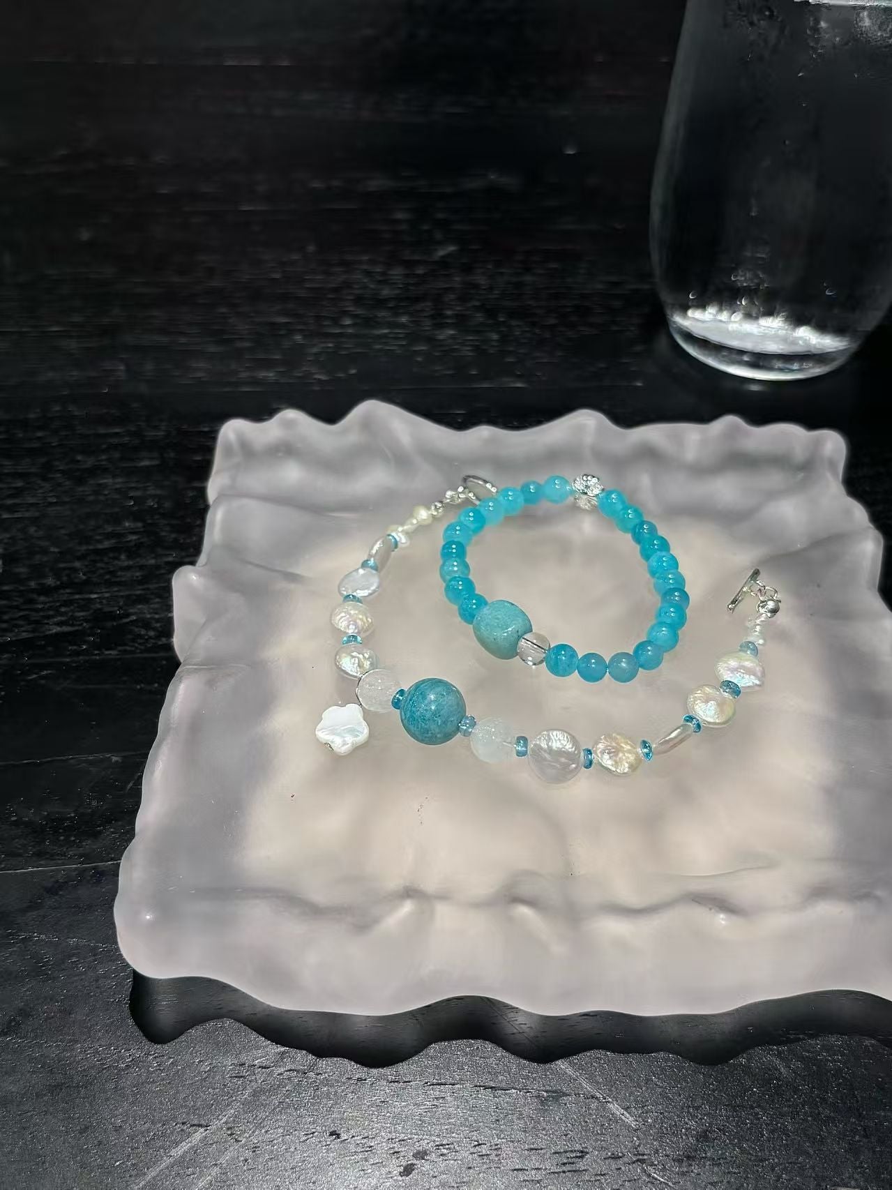 Oceanic Serenity Crystal Bracelet Set