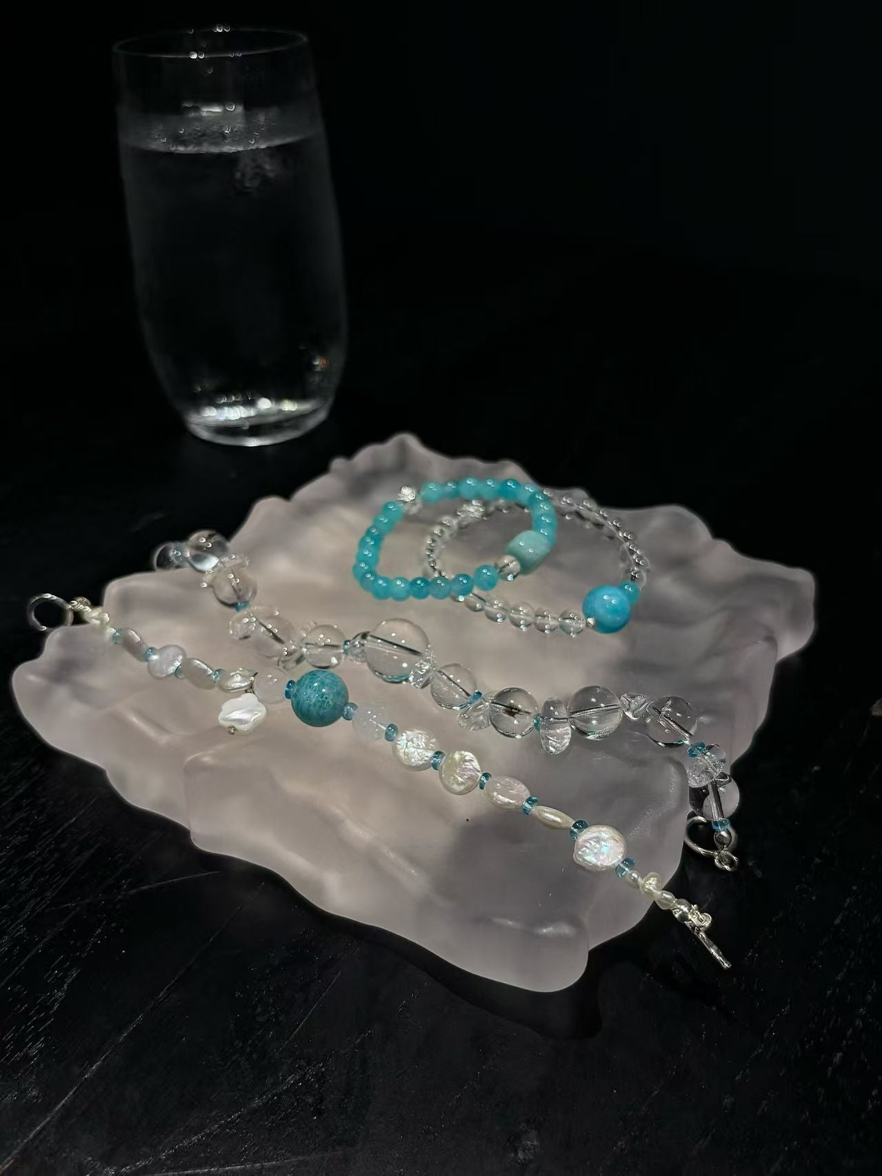 Oceanic Serenity Crystal Bracelet Set