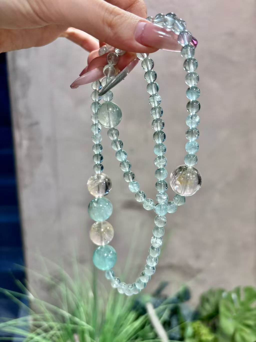 Tranquil Aura Triple - Loop Fluorite Crystal Bracelet