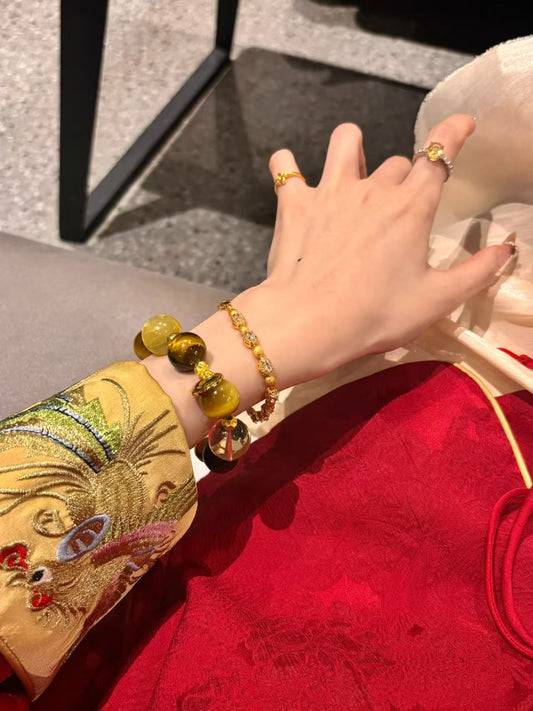 Golden Radiance Vitality Crystal Bracelet