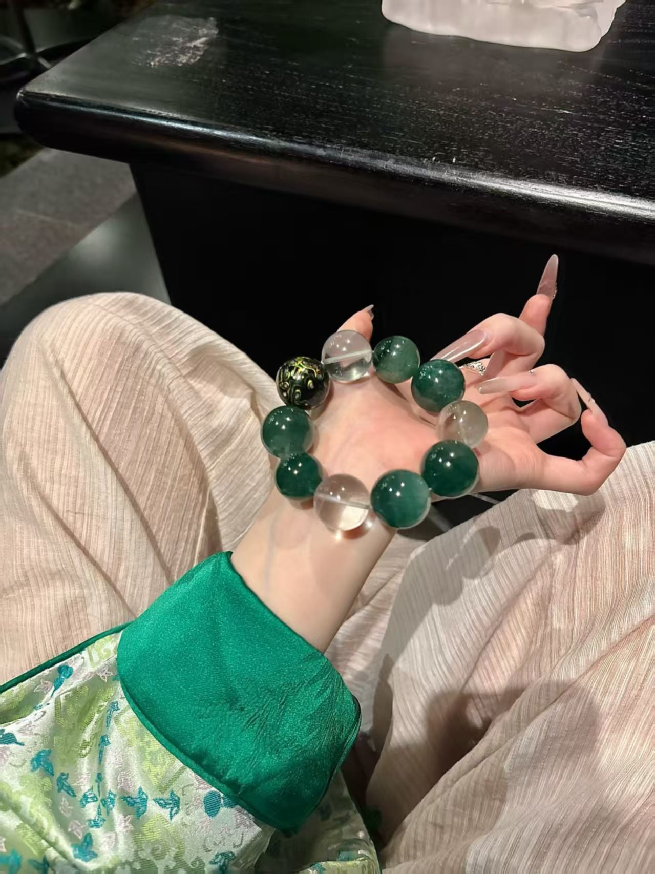 Dual-Tone Prosperity: Autumn/Winter Luxury Crystal Stack Bracelet