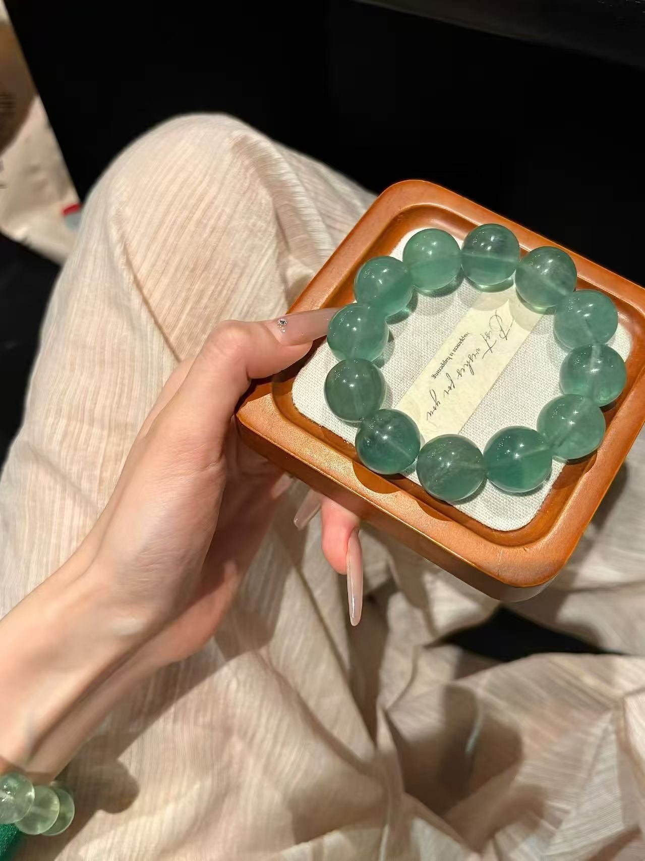 Green Fluorite Wilderness: Healing Dual-Tone Nature Bracelet