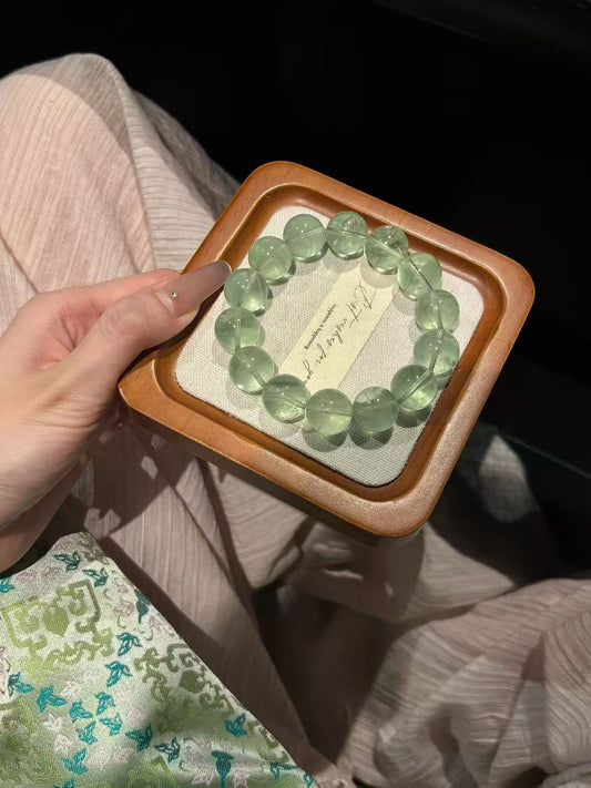 Green Fluorite Wilderness: Healing Dual-Tone Nature Bracelet