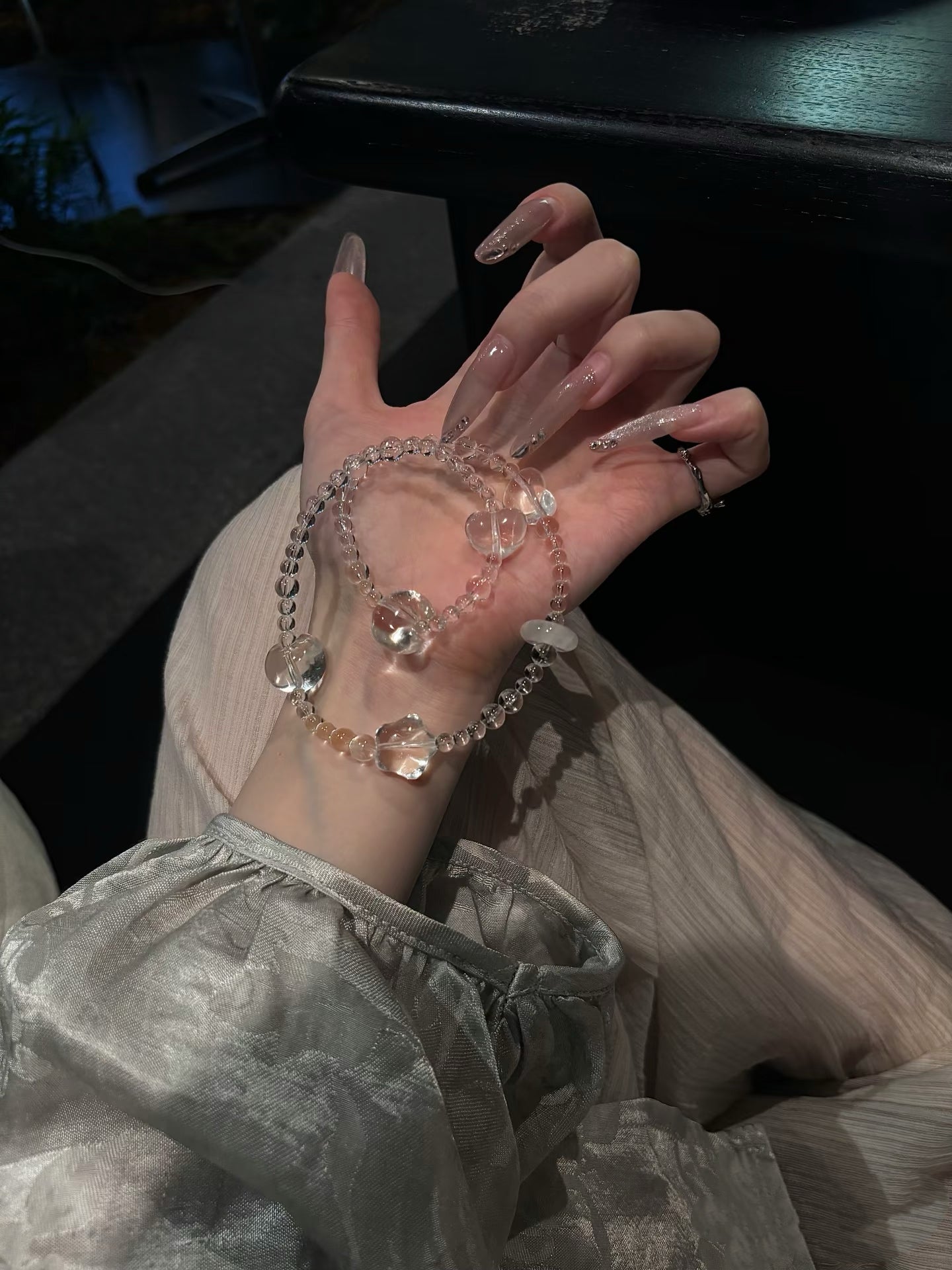 Clear Quartz Duo: Healing Double-Wrap Divine Bracelet