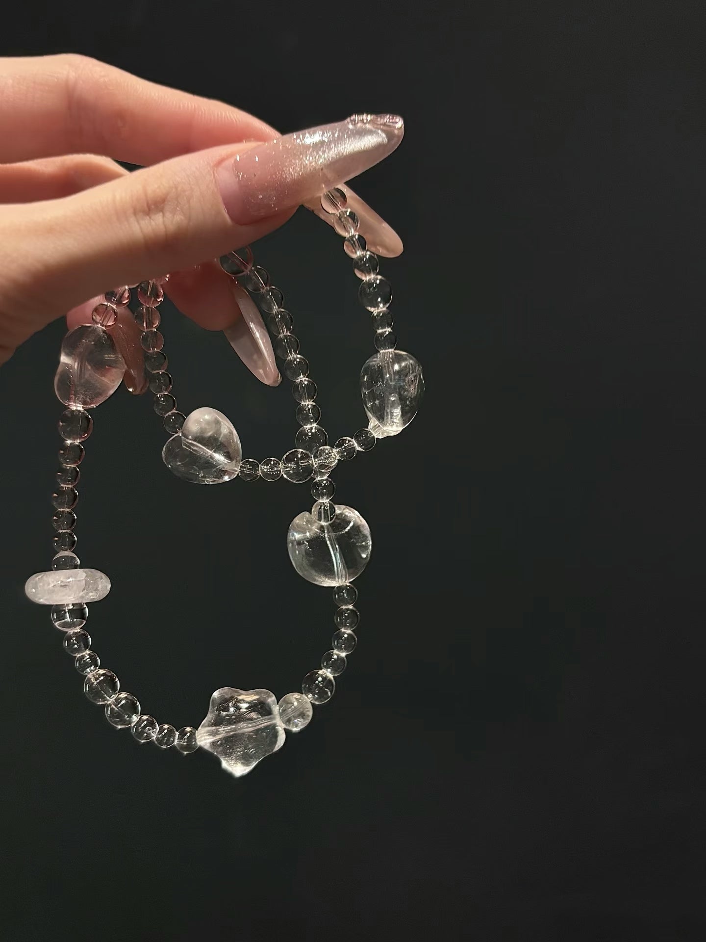Clear Quartz Duo: Healing Double-Wrap Divine Bracelet