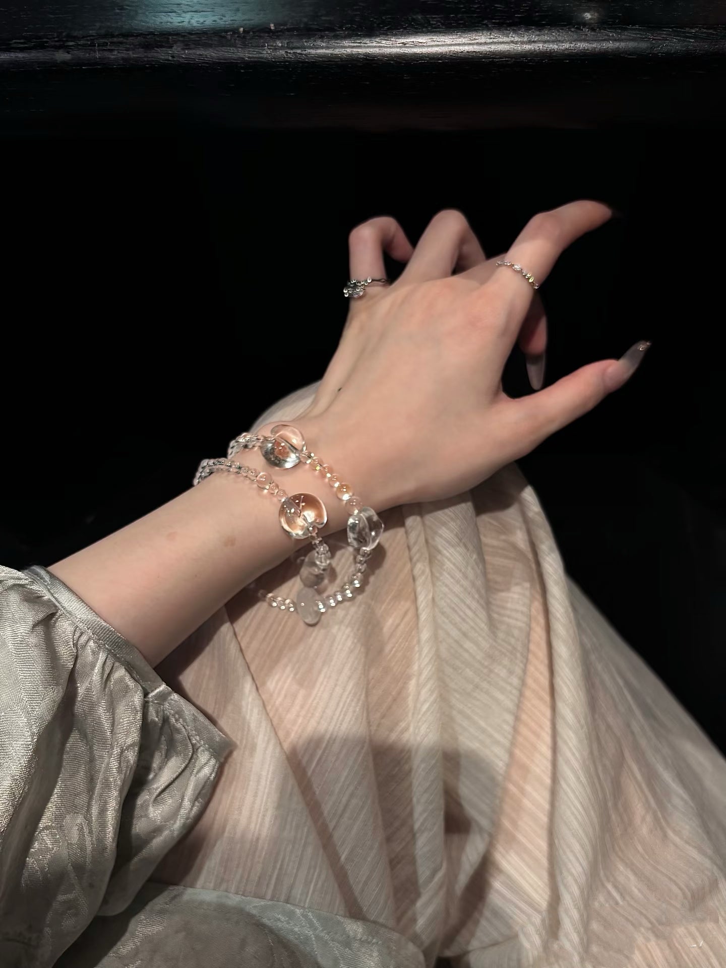 Clear Quartz Duo: Healing Double-Wrap Divine Bracelet