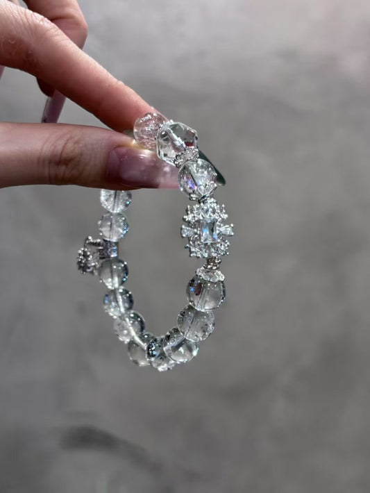 Clear Quartz Purity: Healing & Stacking Divine Bracelet