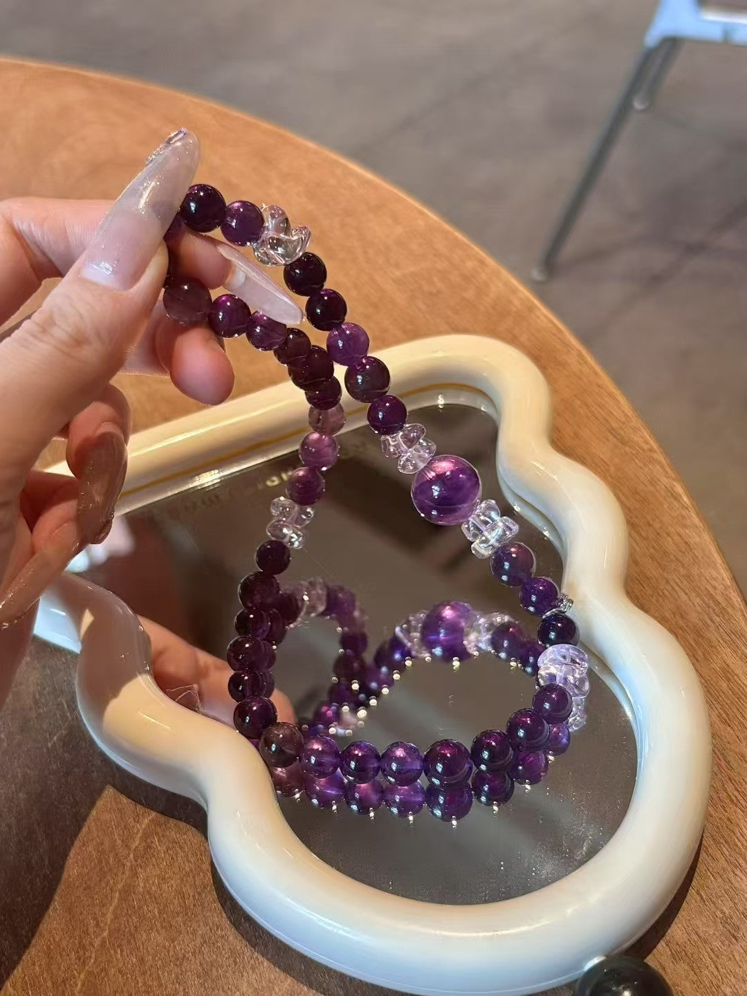 Amethyst Serenity: Mystic Healing Cross Bracelet