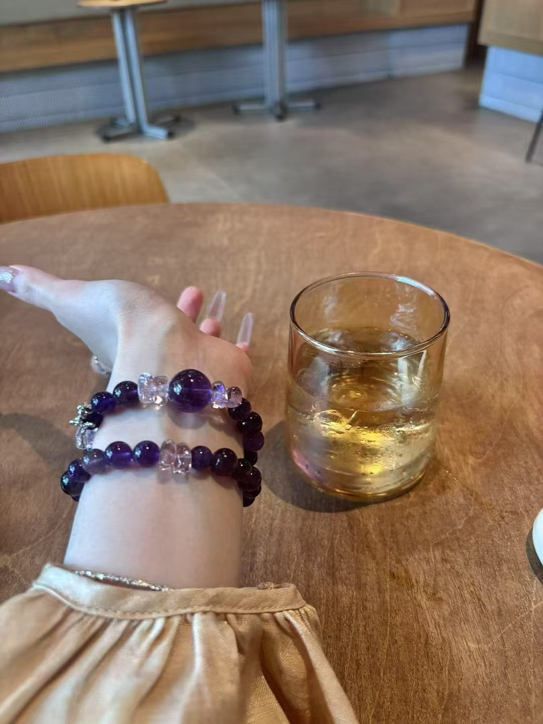 Amethyst Serenity: Mystic Healing Cross Bracelet