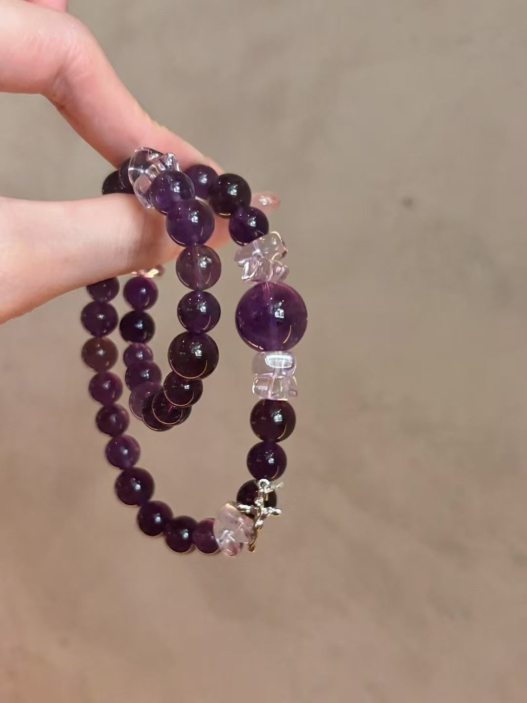 Amethyst Serenity: Mystic Healing Cross Bracelet