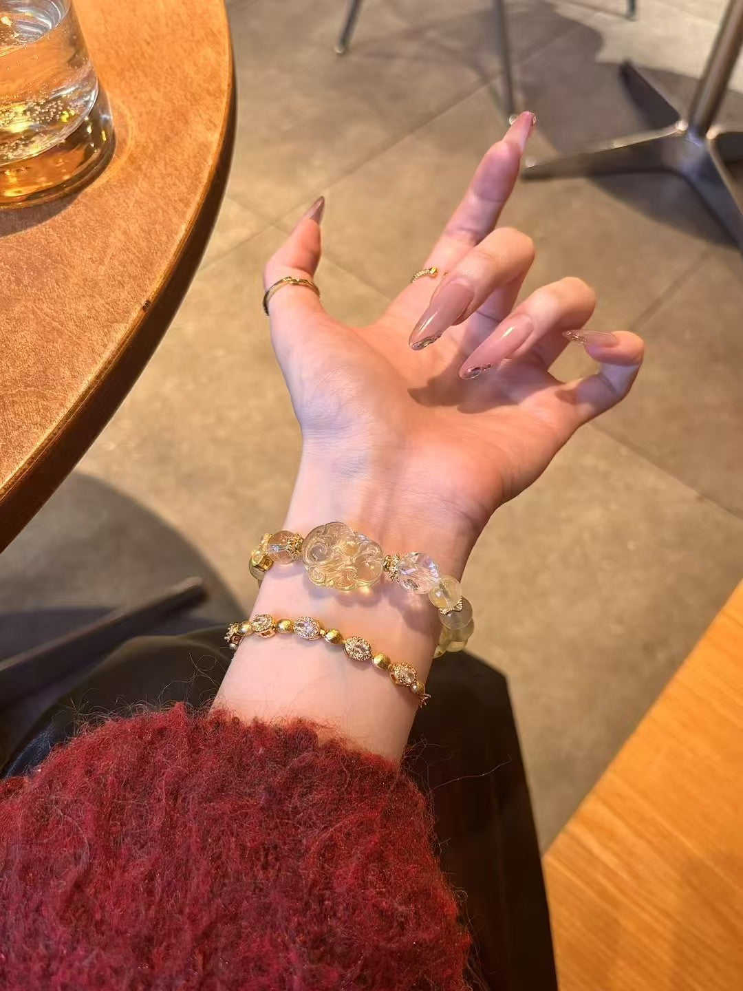 Citrine Fox Spirit Sanctuary: Healing Crystal Bracelet with Yellow Quartz Fox Pendant