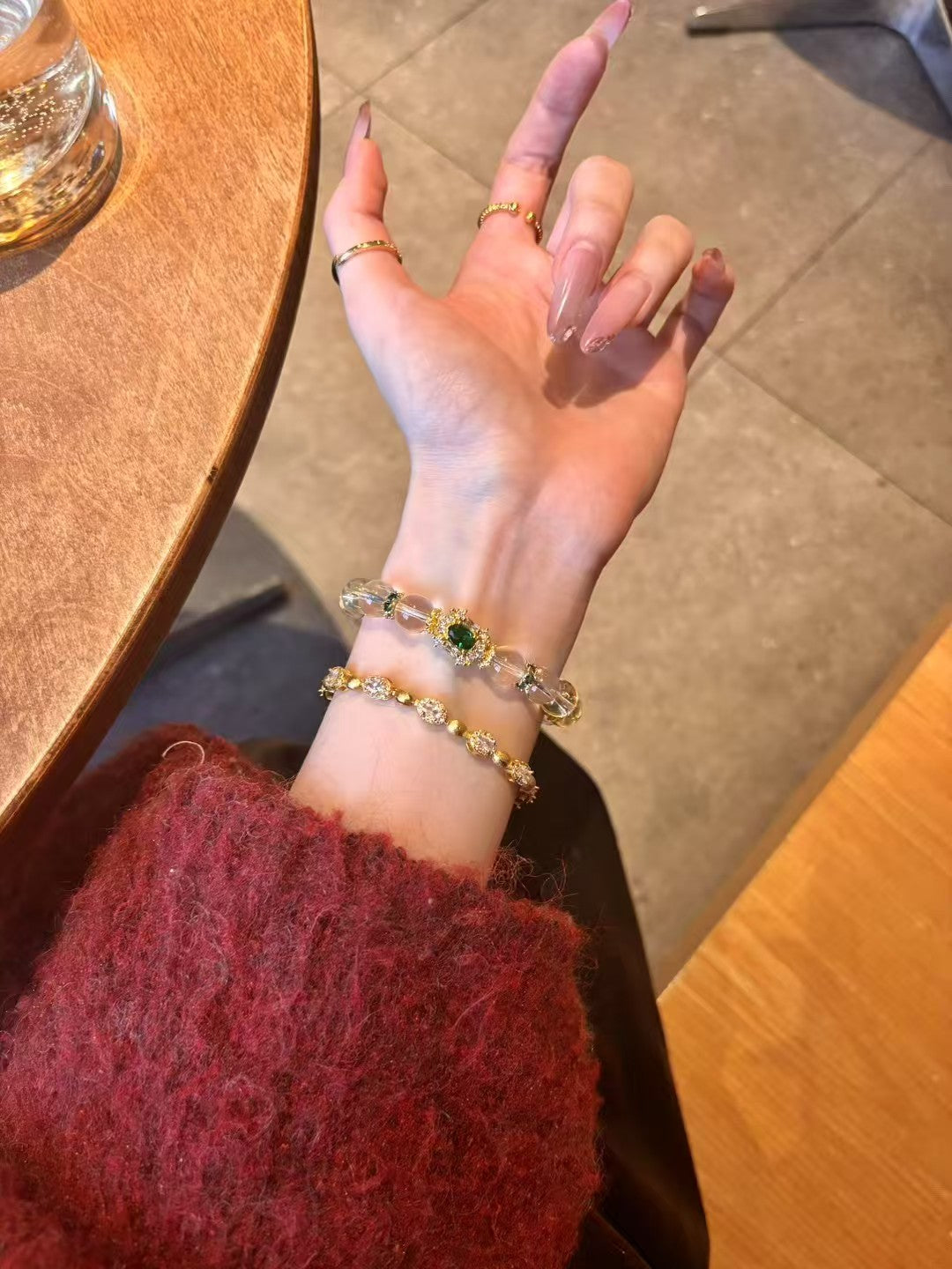 Citrine Clarity Sanctuary: High-Purity Healing Crystal Bracelet with Emerald Zircon Accents