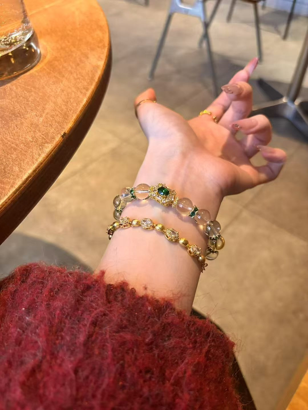 Citrine Clarity Sanctuary: High-Purity Healing Crystal Bracelet with Emerald Zircon Accents